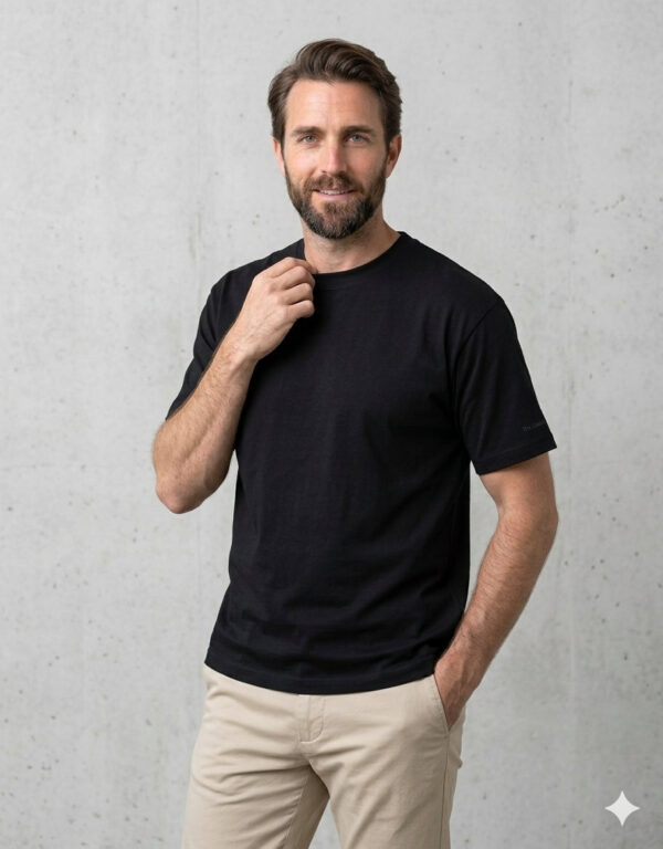 Ecothreadly Classic Crew T Shirt Black