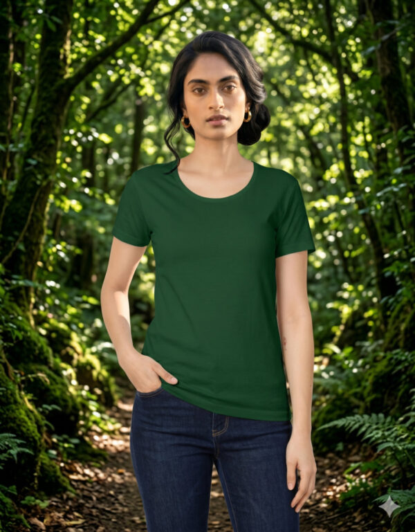 Ecothreadly Classic Crew T Shirt Bottle Green 1
