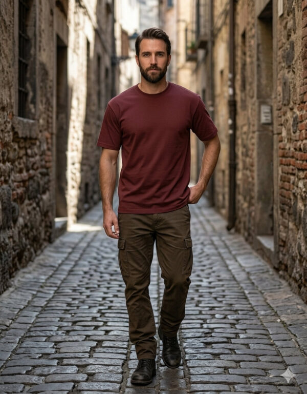Ecothreadly Classic Crew T Shirt Brick Red