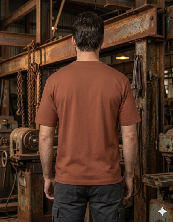 Ecothreadly Classic Crew T Shirt Copper Back