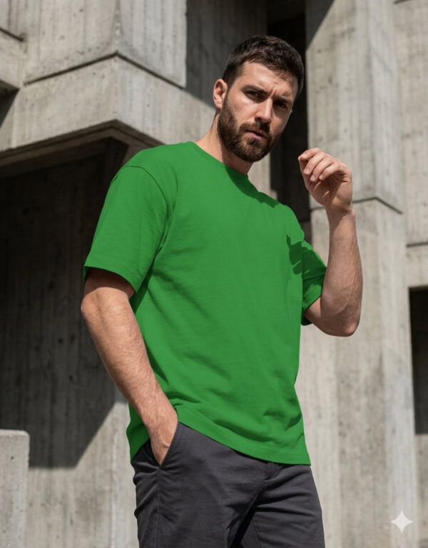 Ecothreadly Classic Crew T Shirt Flag Green