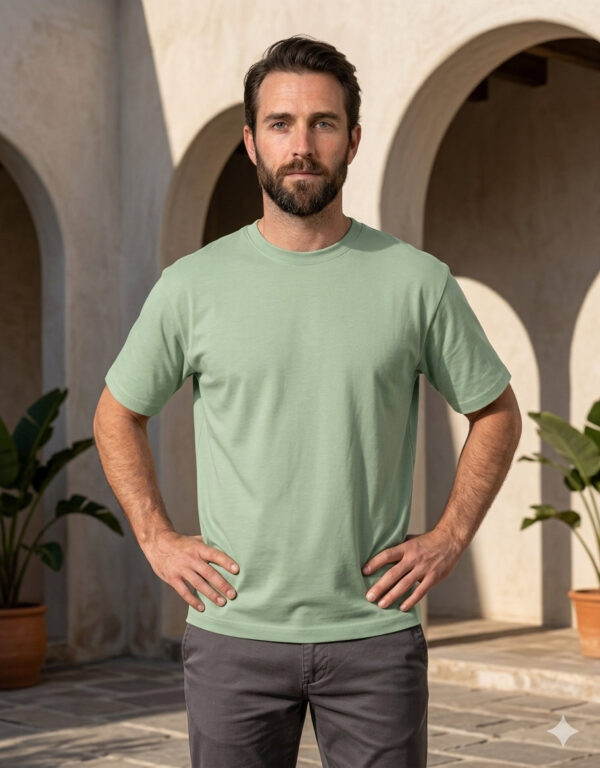 Ecothreadly Classic Crew T Shirt Jade