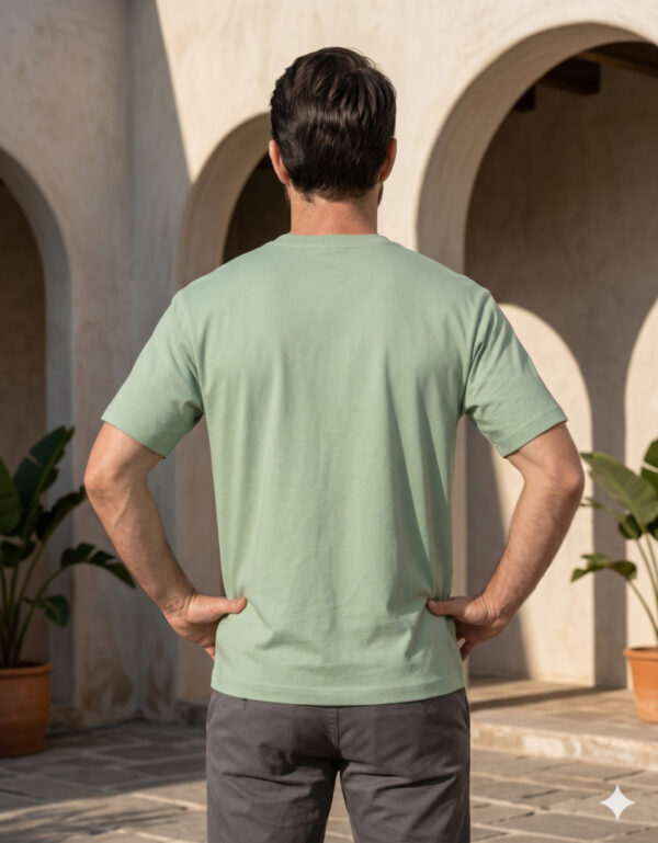 Ecothreadly Classic Crew T Shirt Jade Back