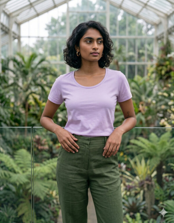Ecothreadly Classic Crew T Shirt Lavender 1