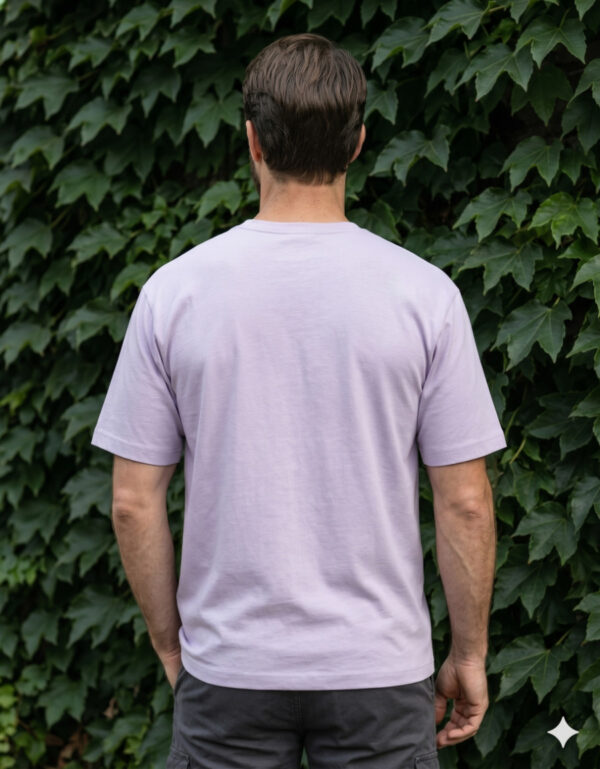 Ecothreadly Classic Crew T Shirt Lavender Back