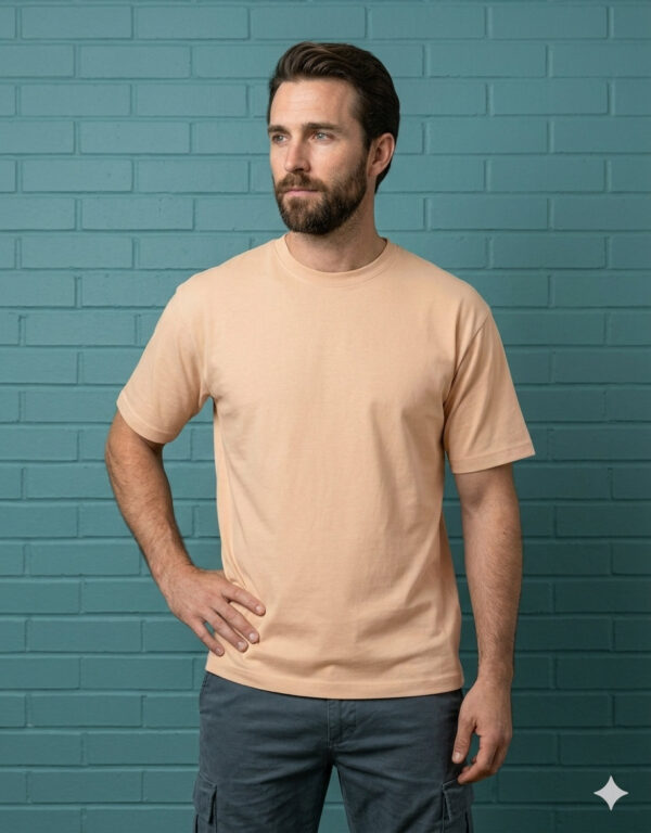Ecothreadly Classic Crew T Shirt Peach