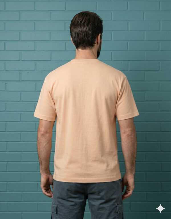Ecothreadly Classic Crew T Shirt Peach Back