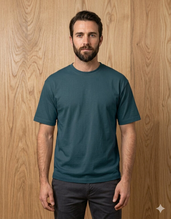 Ecothreadly Classic Crew T Shirt Petrol Blue
