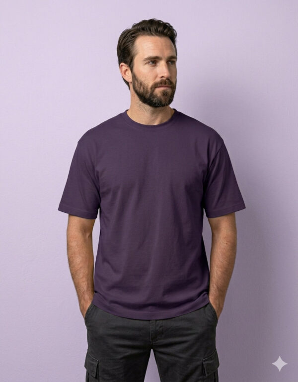 Ecothreadly Classic Crew T Shirt Purple
