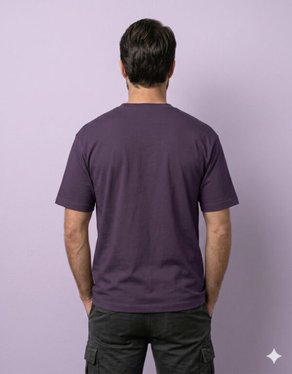 Ecothreadly Classic Crew T Shirt Purple Back