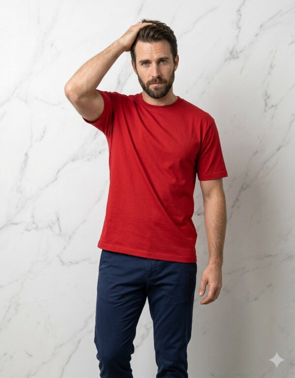 Ecothreadly Classic Crew T Shirt Red