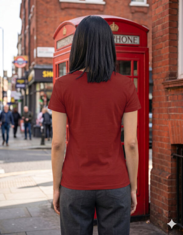 Ecothreadly Classic Crew T Shirt Red Back 1