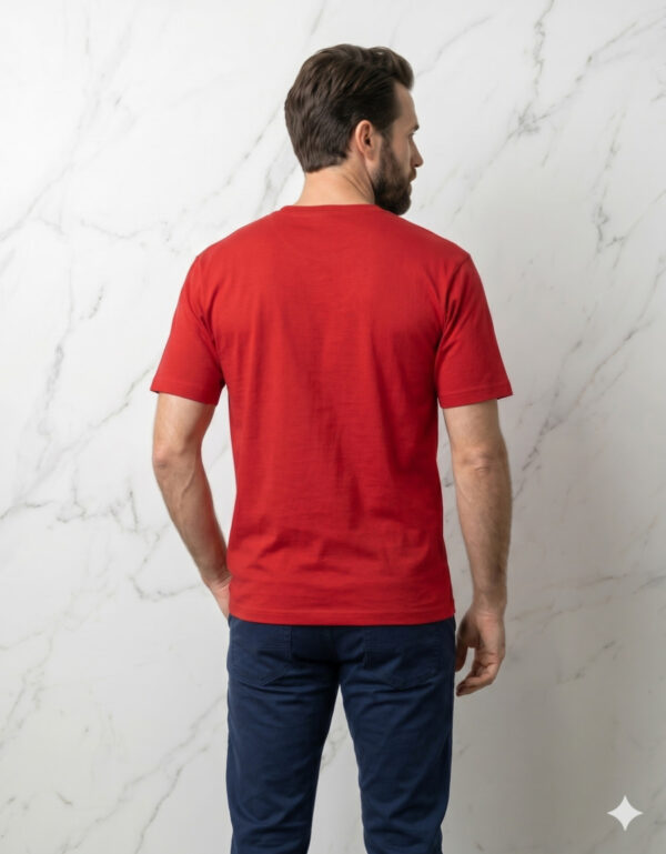 Ecothreadly Classic Crew T Shirt Red Back