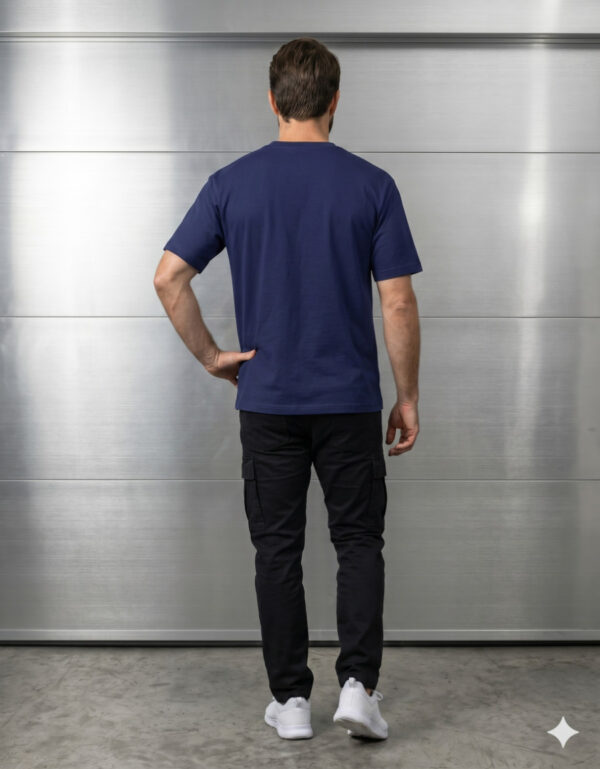 Ecothreadly Classic Crew T Shirt Royal Blue Back