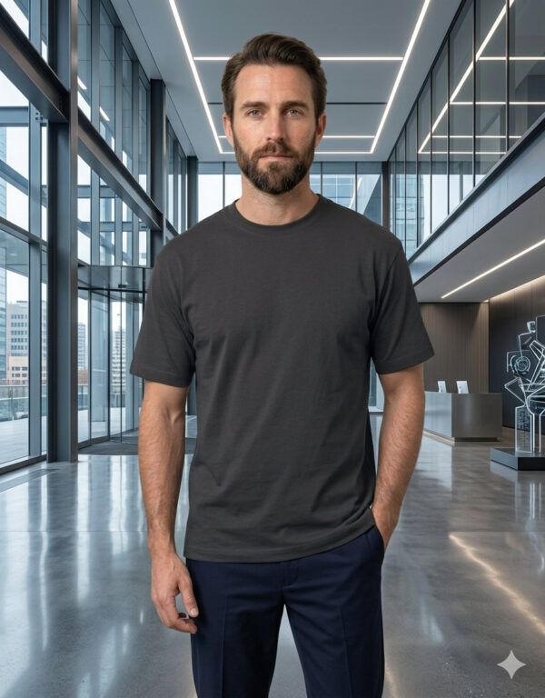 Ecothreadly Classic Crew T Shirt Steel Grey