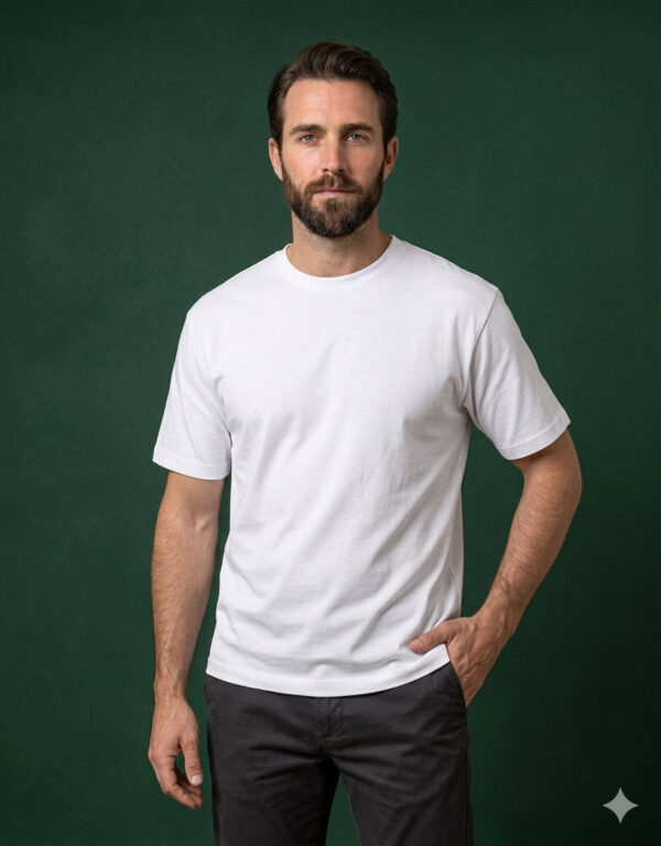 Ecothreadly Classic Crew T Shirt White
