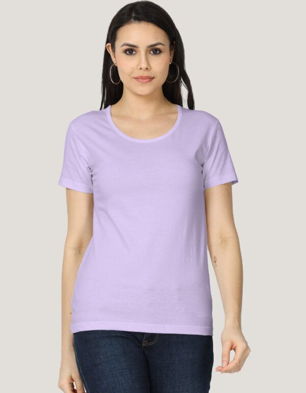 Solid Classic Crew Cotton T-Shirt for Women Light | Soft, Stylish & Eco-Friendly | Plain