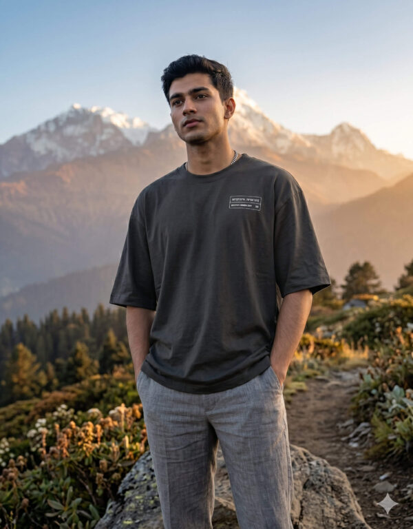 Heavyweight Oversized Nanda Devi Graphic Tee | 240 GSM | Ecothreadly