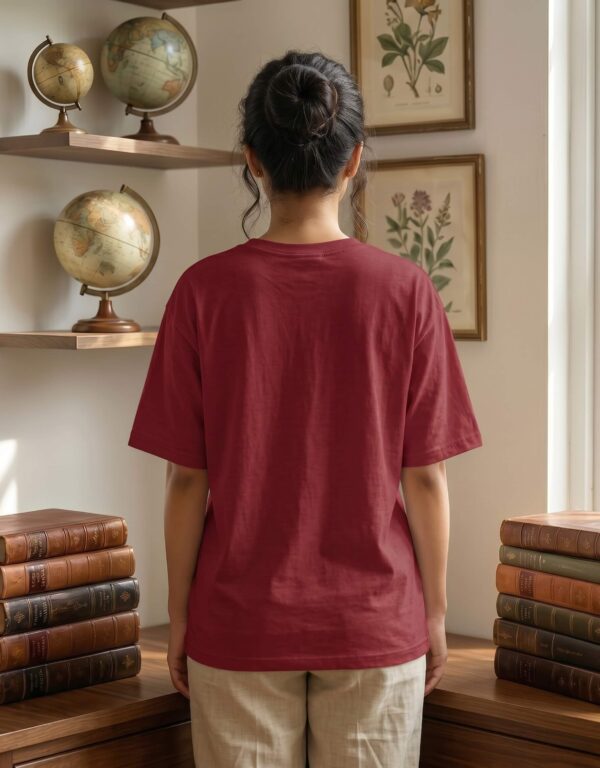 Heavyweight 100 Cotton Wildflower Tee For Women In Red Back