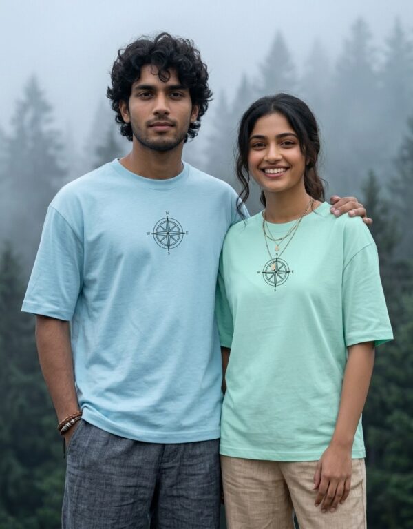 Heavyweight Oversized Cotton Compass Tee